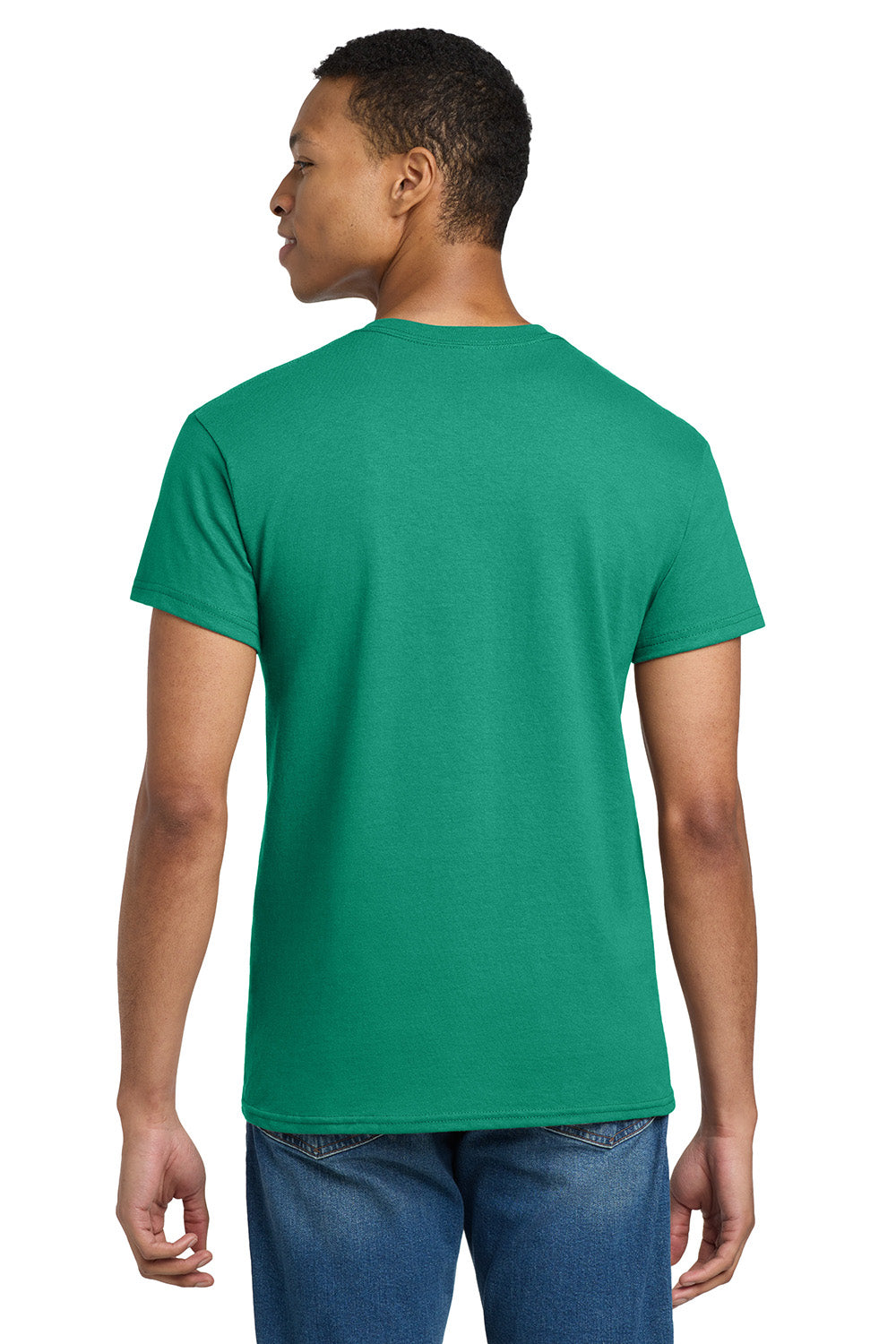 Gildan 2000/G200/G200T Mens Ultra Short Sleeve Crewneck T-Shirt Kelly Green Model Back