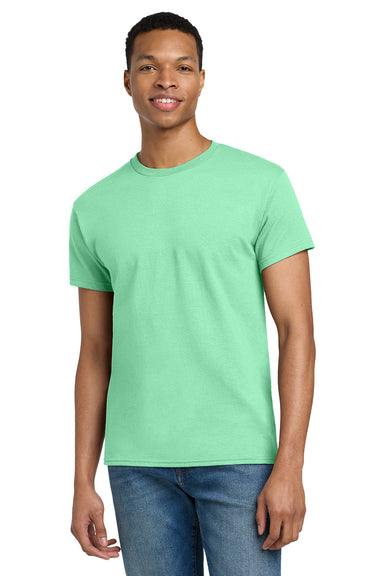 Gildan 2000/G200/G200T Mens Ultra Short Sleeve Crewneck T-Shirt Mint Green Model Front