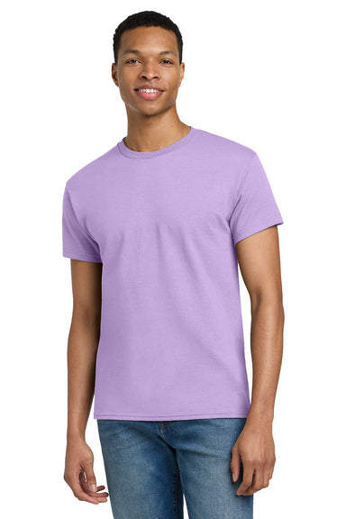 Gildan 2000/G200/G200T Mens Ultra Short Sleeve Crewneck T-Shirt Orchid Purple Model Front