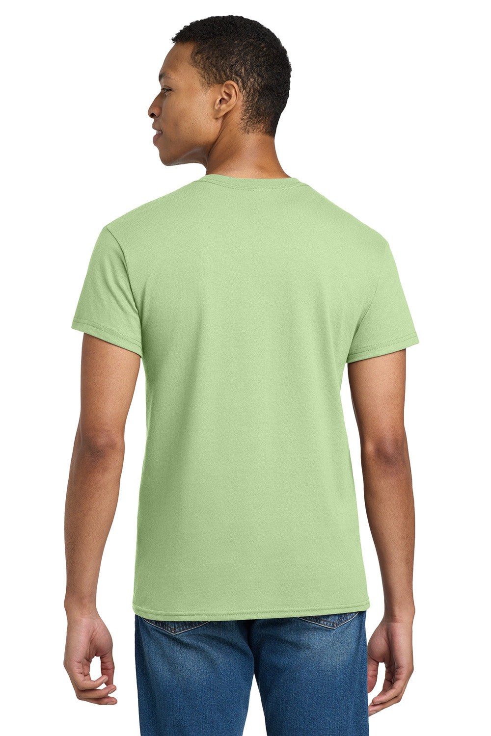 Gildan 2000/G200/G200T Mens Ultra Short Sleeve Crewneck T-Shirt Pistachio Green Model Back