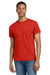 Gildan 2000/G200/G200T Mens Ultra Short Sleeve Crewneck T-Shirt Red Model Front