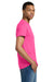 Gildan 2000/G200/G200T Mens Ultra Short Sleeve Crewneck T-Shirt Safety Pink Model Side