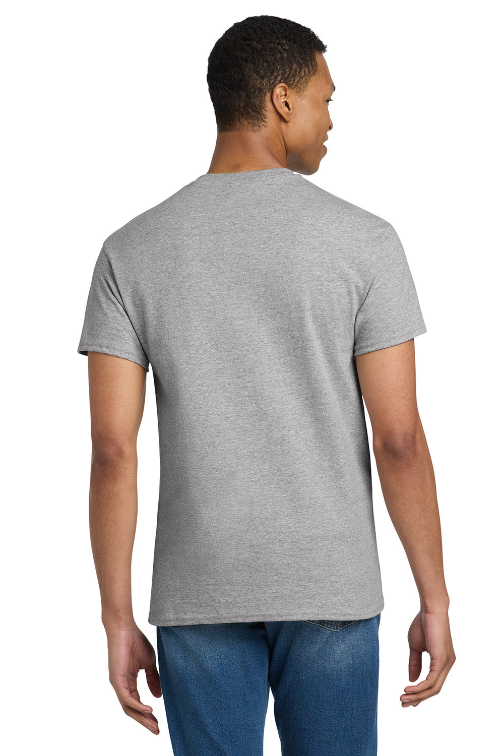 Gildan 2000/G200/G200T Mens Ultra Short Sleeve Crewneck T-Shirt Sport Grey Model Back