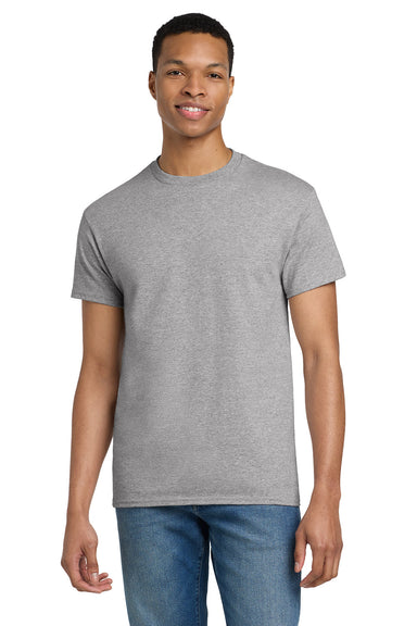 Gildan 2000/G200/G200T Mens Ultra Short Sleeve Crewneck T-Shirt Sport Grey Model Front