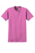 Gildan 2000/G200/G200T Mens Ultra Short Sleeve Crewneck T-Shirt Azalea Pink Flat Front