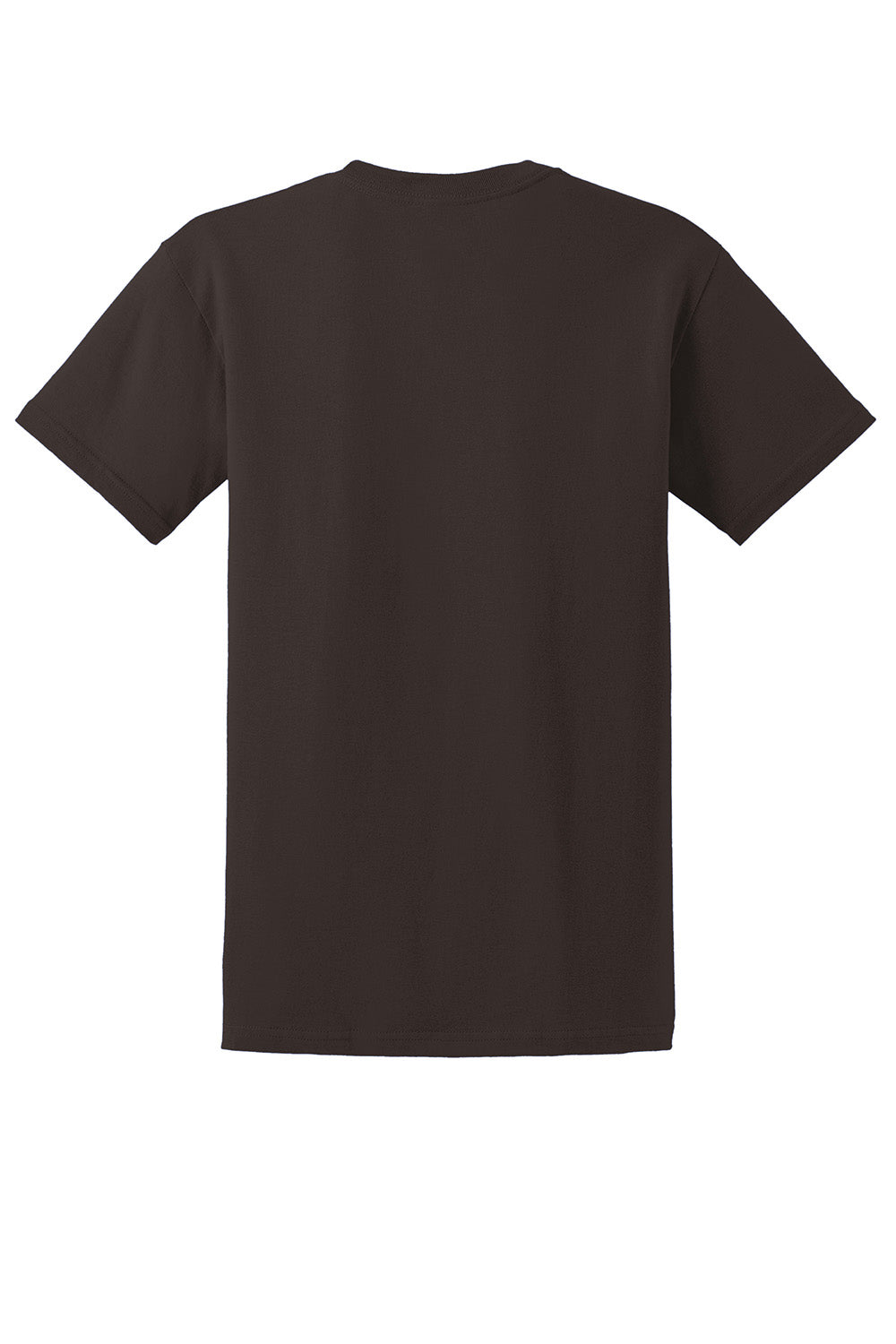 Gildan 2000/G200/G200T Mens Ultra Short Sleeve Crewneck T-Shirt Dark Chocolate Brown Flat Back