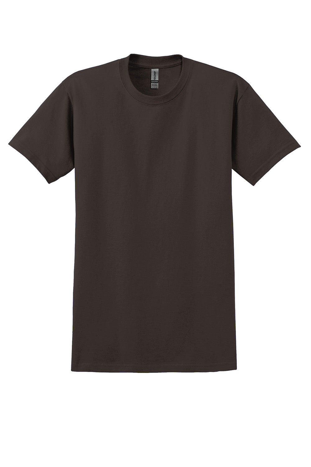 Gildan 2000/G200/G200T Mens Ultra Short Sleeve Crewneck T-Shirt Dark Chocolate Brown Flat Front