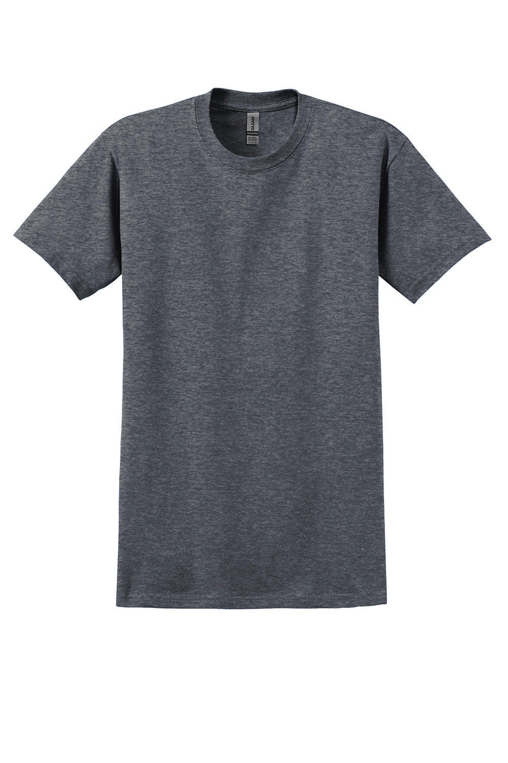 Gildan 2000/G200/G200T Mens Ultra Short Sleeve Crewneck T-Shirt Heather Dark Grey Flat Front