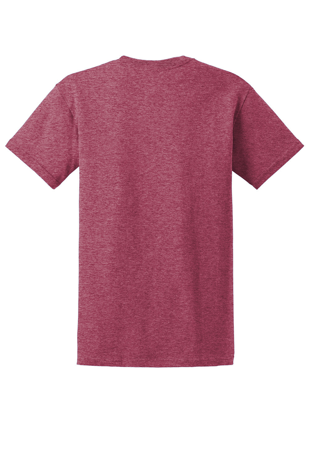 Gildan 2000/G200/G200T Mens Ultra Short Sleeve Crewneck T-Shirt Heather Cardinal Red Flat Back