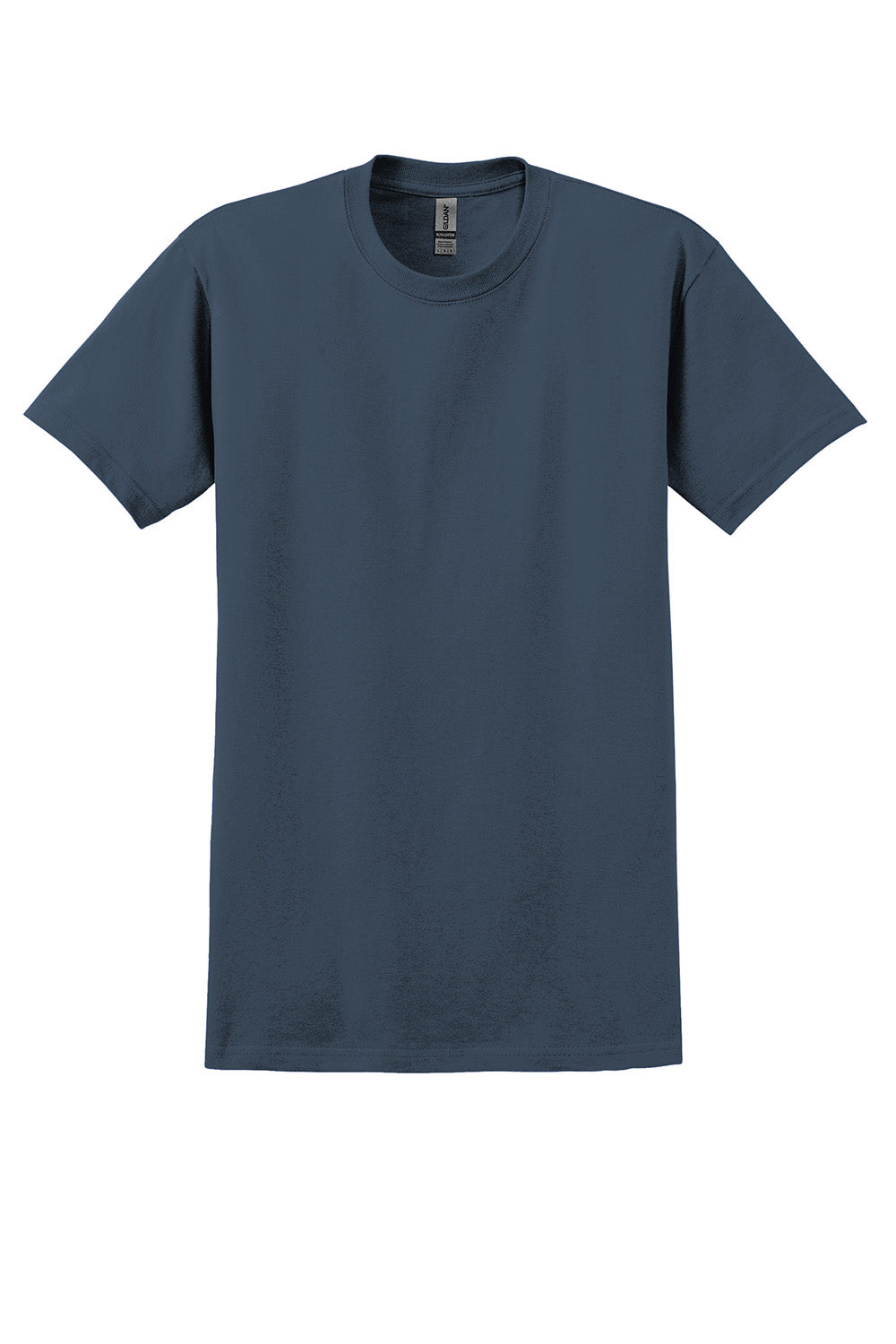 Gildan 2000/G200/G200T Mens Ultra Short Sleeve Crewneck T-Shirt Heather Indigo Blue Flat Front