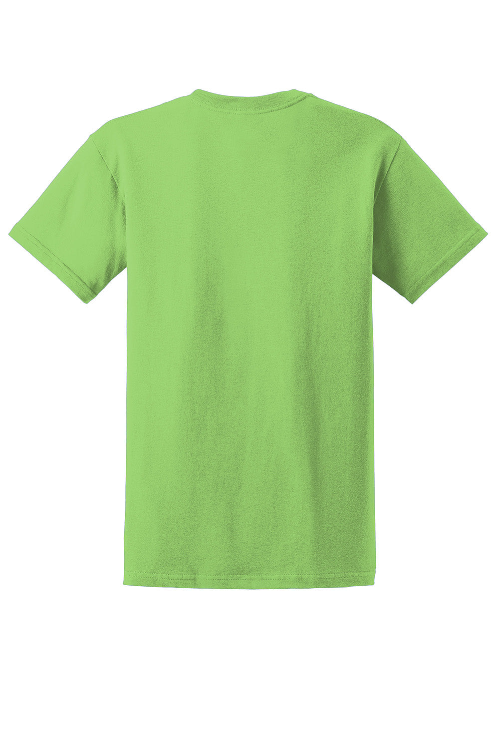 Gildan 2000/G200/G200T Mens Ultra Short Sleeve Crewneck T-Shirt Lime Green Flat Back