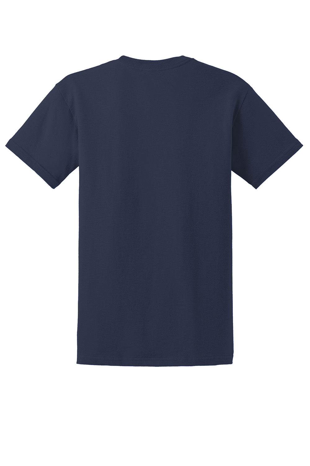 Gildan 2000/G200/G200T Mens Ultra Short Sleeve Crewneck T-Shirt Navy Blue Flat Back