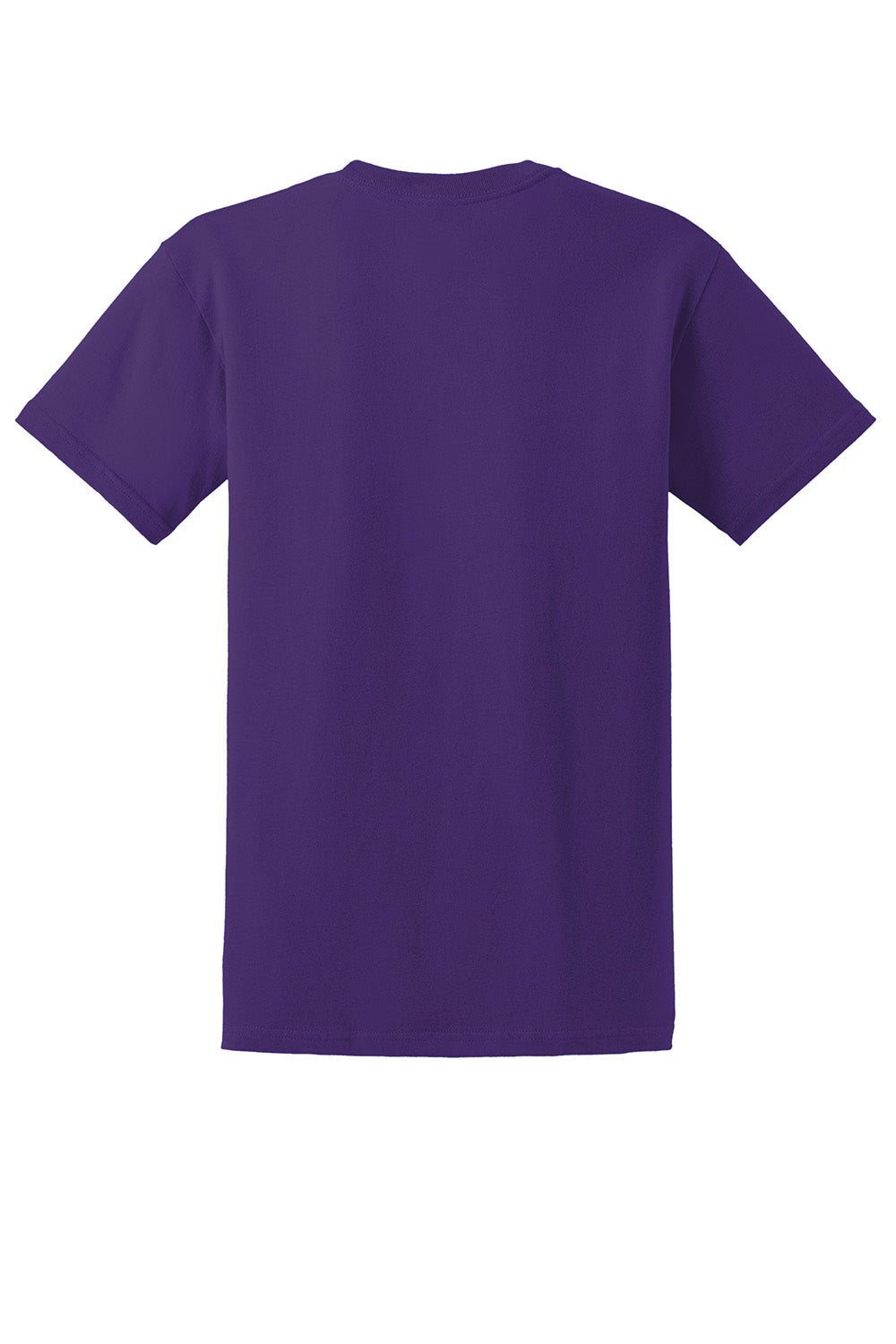 Gildan 2000/G200/G200T Mens Ultra Short Sleeve Crewneck T-Shirt Purple Flat Back