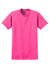 Gildan 2000/G200/G200T Mens Ultra Short Sleeve Crewneck T-Shirt Safety Pink Flat Front