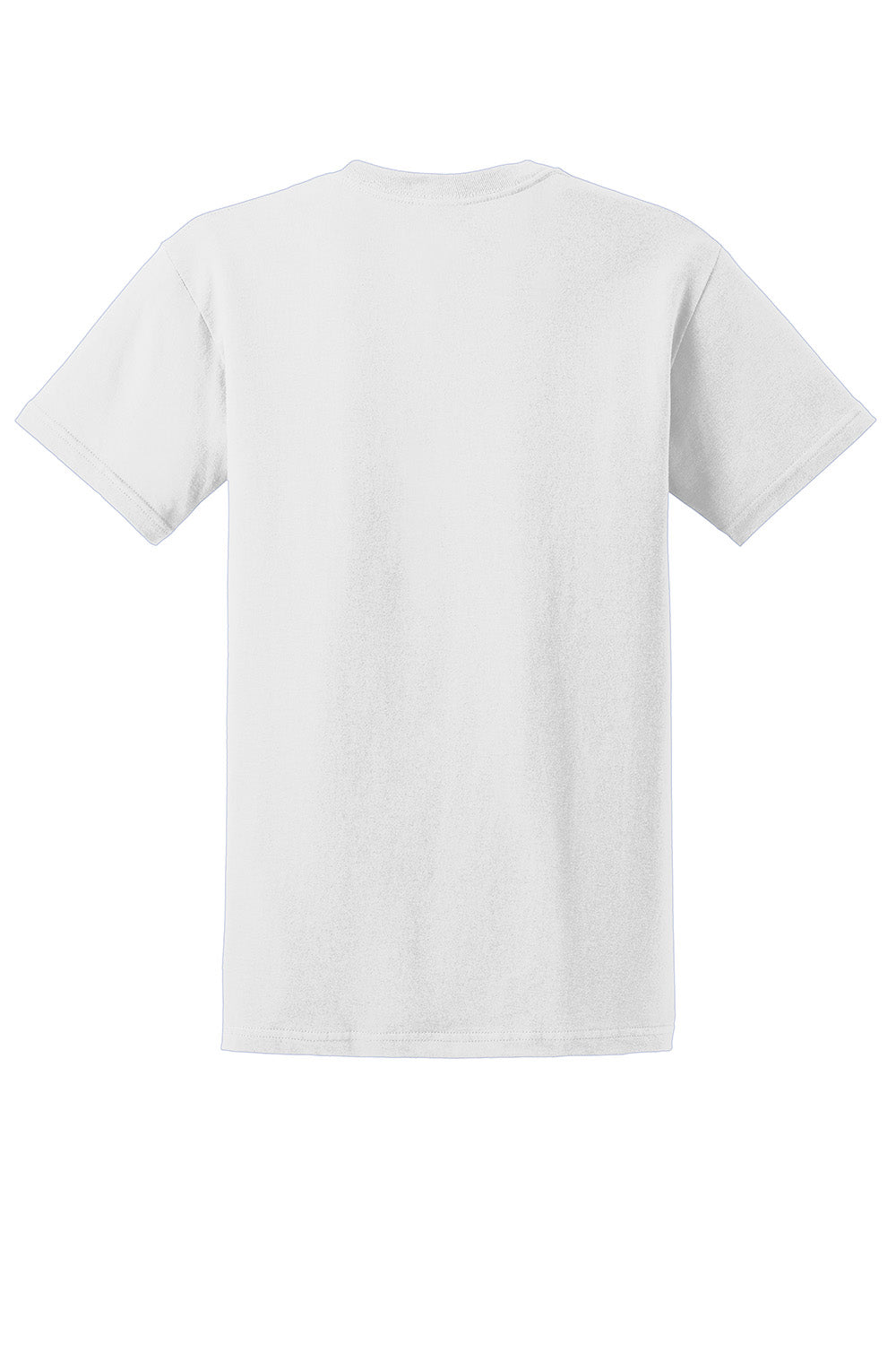 Gildan 2000/G200/G200T Mens Ultra Short Sleeve Crewneck T-Shirt White Flat Back