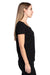 Threadfast Apparel 200RV Womens Ultimate Short Sleeve V-Neck T-Shirt Black Model Side