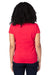 Threadfast Apparel 200RV Womens Ultimate Short Sleeve V-Neck T-Shirt Red Model Back