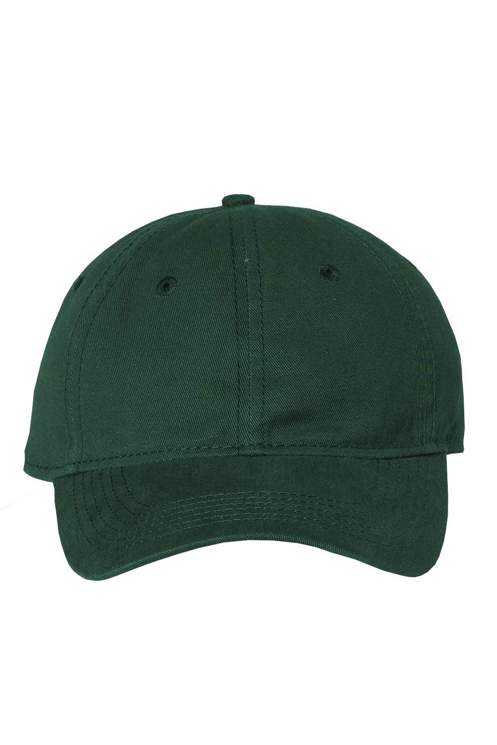 Sportsman AH35 Mens Unstructured Hat Dark Green Flat Front