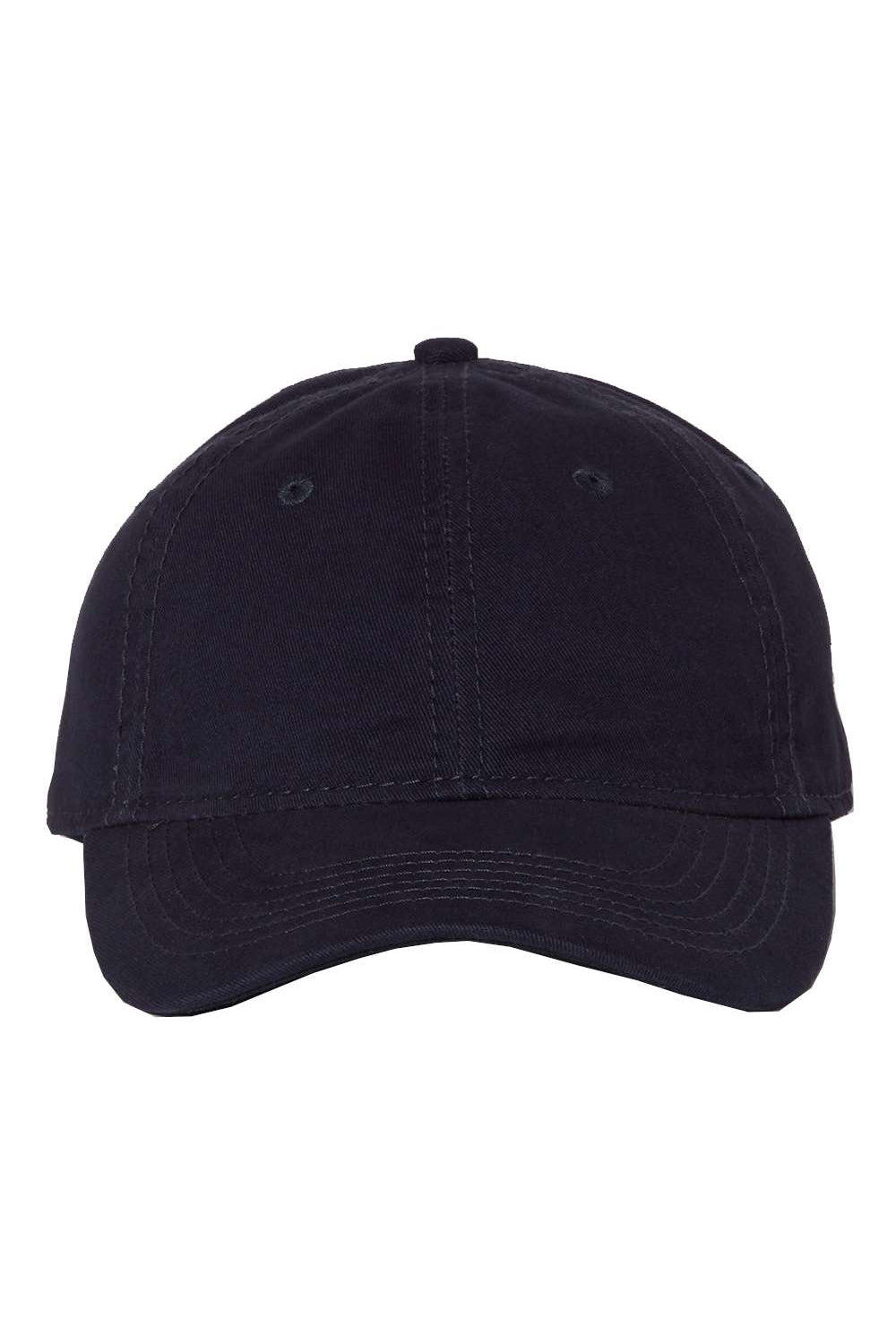 Sportsman AH35 Mens Unstructured Hat Navy Blue Flat Front