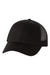 Valucap VC400 Mens Mesh Back Twill Trucker Hat Black Flat Front