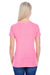 Threadfast Apparel 202A Womens Short Sleeve Crewneck T-Shirt Neon Pink Model Back