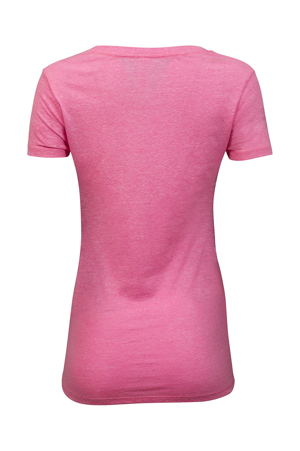 Threadfast Apparel 202A Womens Short Sleeve Crewneck T-Shirt Neon Pink Flat Back