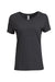 Threadfast Apparel 202A Womens Short Sleeve Crewneck T-Shirt Black Flat Front