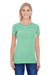 Threadfast Apparel 202A Womens Short Sleeve Crewneck T-Shirt Green Model Front