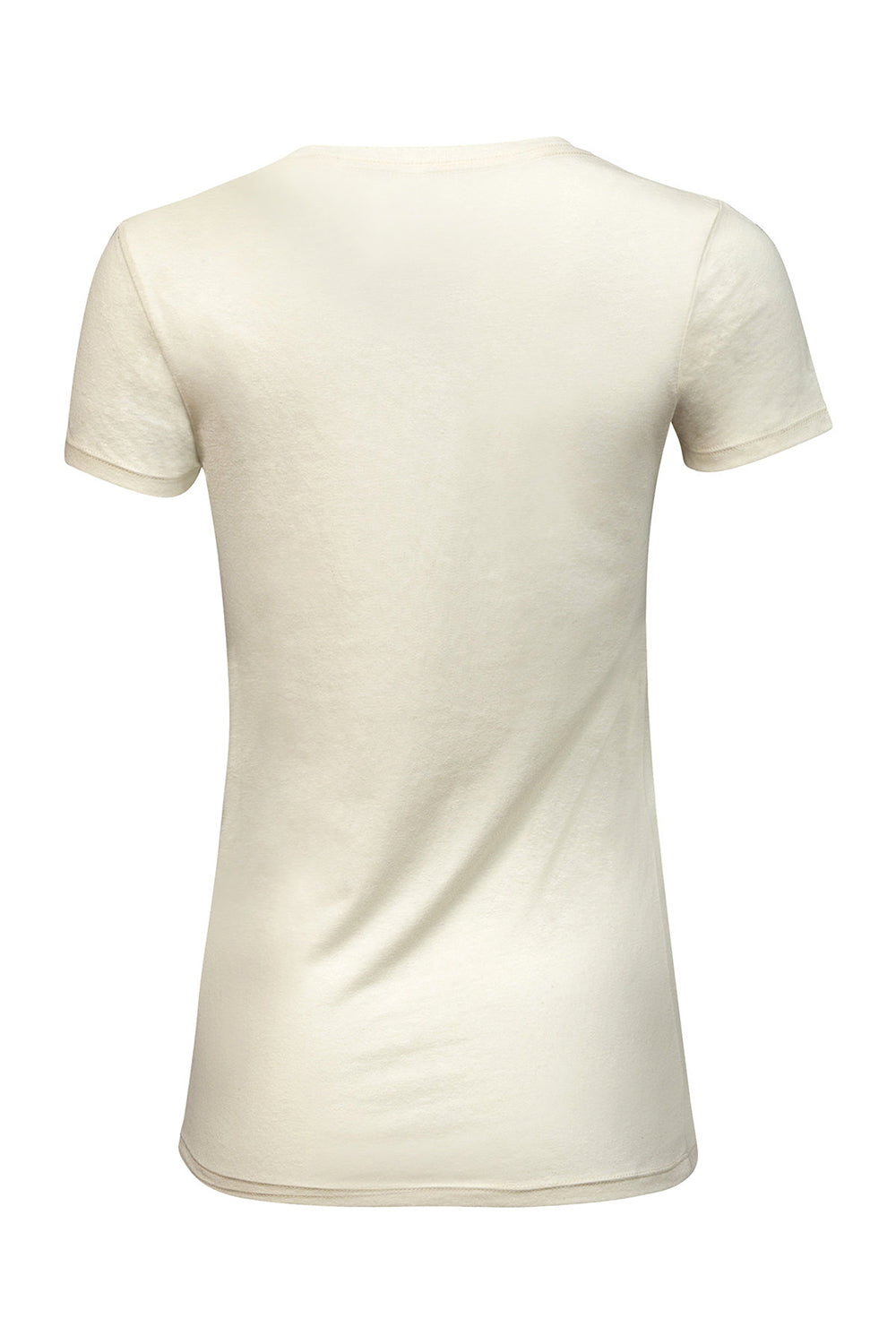 Threadfast Apparel 202A Womens Short Sleeve Crewneck T-Shirt Cream Flat Back