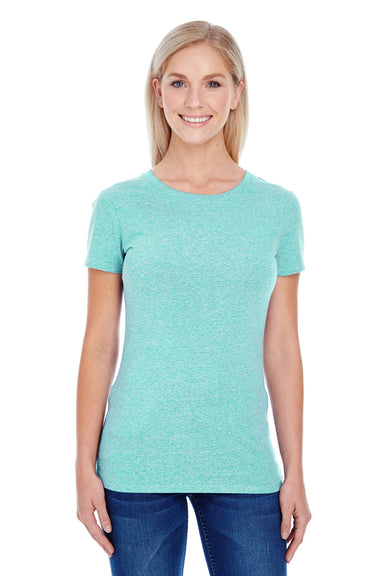 Threadfast Apparel 202A Womens Short Sleeve Crewneck T-Shirt Mint Model Front