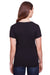 Threadfast Apparel 202A Womens Short Sleeve Crewneck T-Shirt Solid Black Model Back