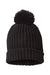 Richardson 143R Mens Chunky Cable Beanie Black Flat Front