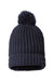 Richardson 143R Mens Chunky Cable Beanie Navy Blue Flat Front