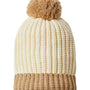 Richardson Mens Chunky Cable Beanie - Cream/Mocha - NEW