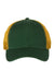 Sportsman AH80 Mens Bio-Washed Trucker Hat Dark Green/Gold Flat Front