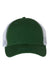 Sportsman AH80 Mens Bio-Washed Trucker Hat Dark Green/White Flat Front