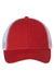 Sportsman AH80 Mens Bio-Washed Trucker Hat Red/White Flat Front