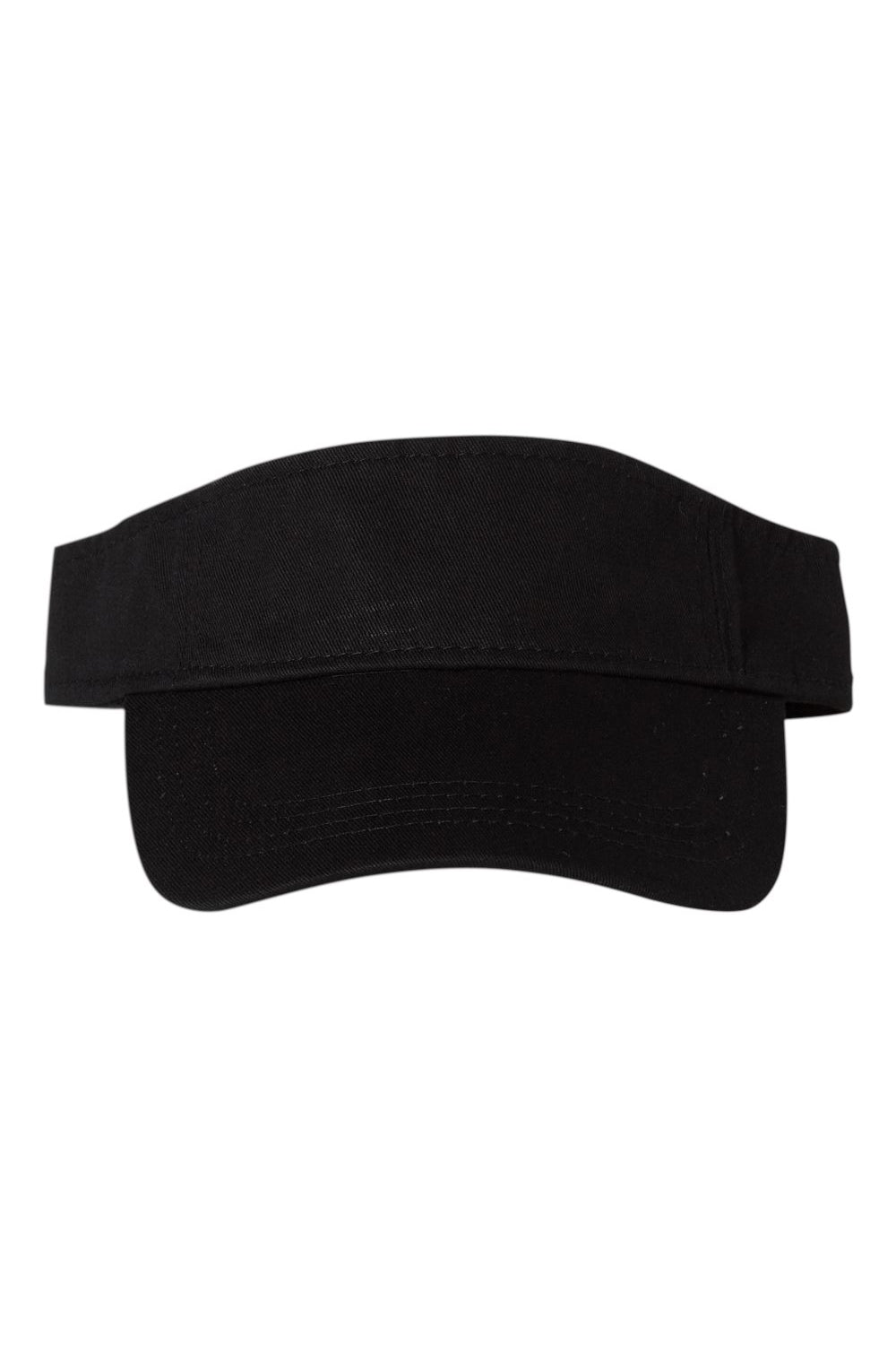 Valucap VC500 Mens Bio-Washed Visor Black Flat Front