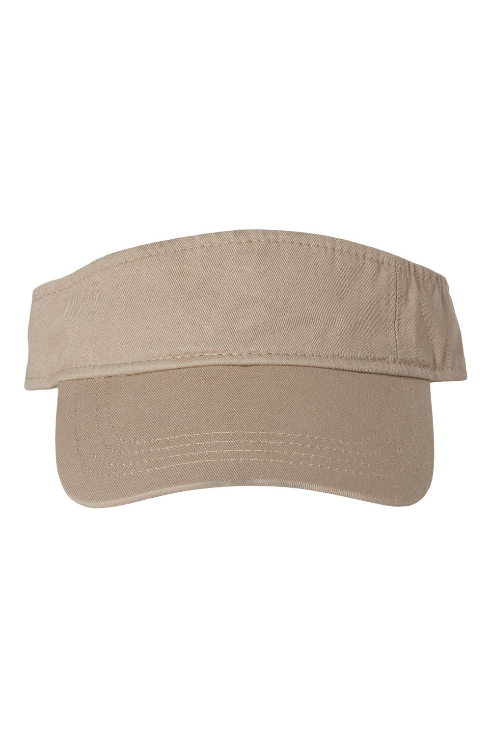 Valucap VC500 Mens Bio-Washed Visor Khaki Flat Front