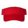 Valucap Mens Bio-Washed Adjustable Visor - Red - NEW