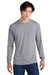 Jerzees 21LS/21ML/21MLR Mens Dri-Power Moisture Wicking Long Sleeve Crewneck T-Shirt Heather Grey Model Front