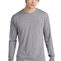 Jerzees Mens Dri-Power Moisture Wicking Long Sleeve Crewneck T-Shirt - Heather Grey