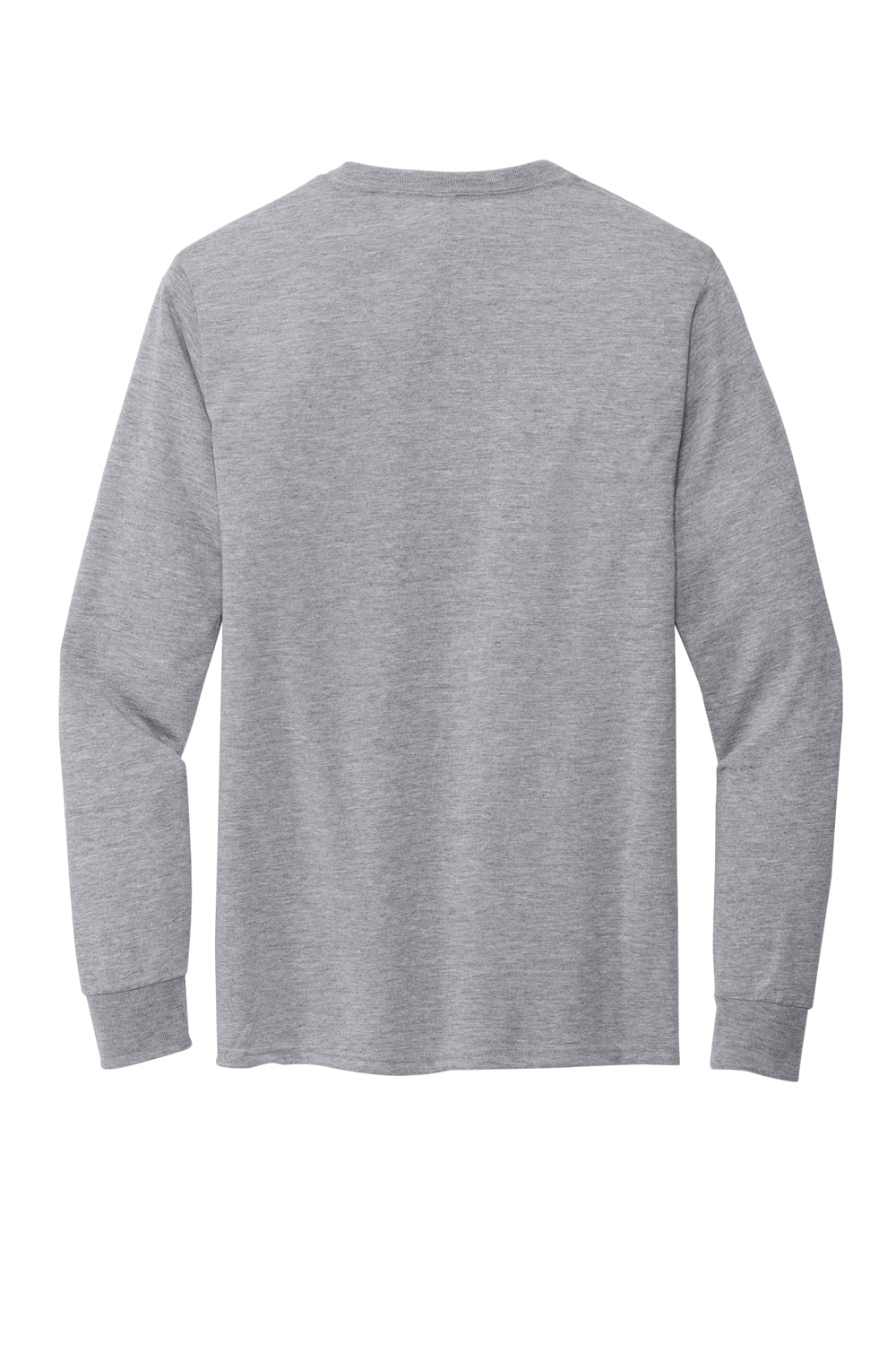 Jerzees 21LS/21ML/21MLR Mens Dri-Power Moisture Wicking Long Sleeve Crewneck T-Shirt Heather Grey Flat Back