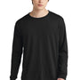 Jerzees Mens Dri-Power Moisture Wicking Long Sleeve Crewneck T-Shirt - Black