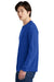 Jerzees 21LS/21ML/21MLR Mens Dri-Power Moisture Wicking Long Sleeve Crewneck T-Shirt Royal Blue Model Side