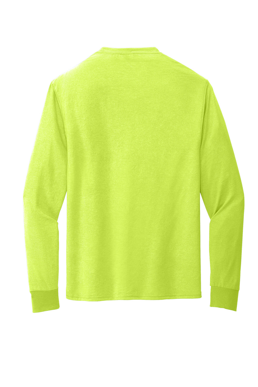 Jerzees 21LS/21ML/21MLR Mens Dri-Power Moisture Wicking Long Sleeve Crewneck T-Shirt Safety Green Flat Back