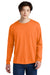 Jerzees 21LS/21ML/21MLR Mens Dri-Power Moisture Wicking Long Sleeve Crewneck T-Shirt Safety Orange Model Front