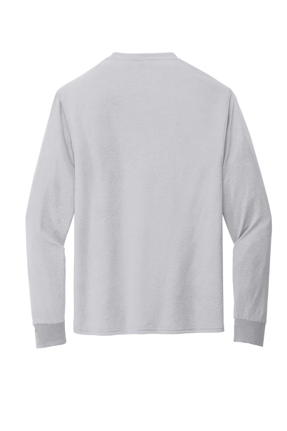 Jerzees 21LS/21ML/21MLR Mens Dri-Power Moisture Wicking Long Sleeve Crewneck T-Shirt Silver Grey Flat Back