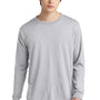 Jerzees Mens Dri-Power Moisture Wicking Long Sleeve Crewneck T-Shirt - Silver Grey