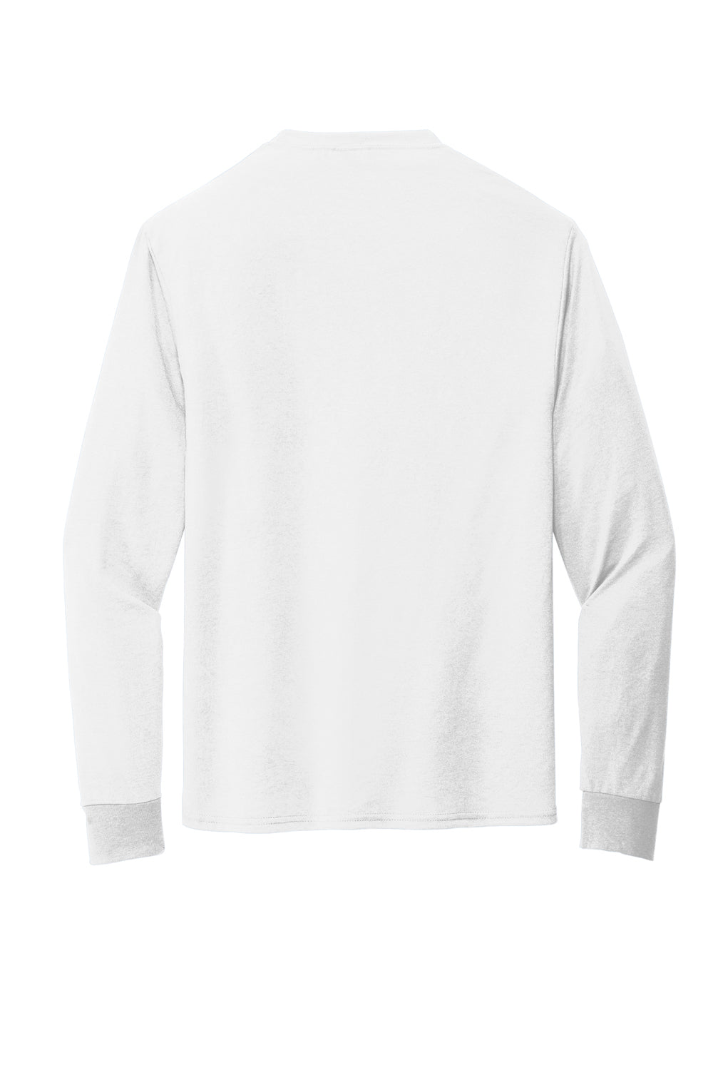 Jerzees 21LS/21ML/21MLR Mens Dri-Power Moisture Wicking Long Sleeve Crewneck T-Shirt White Flat Back